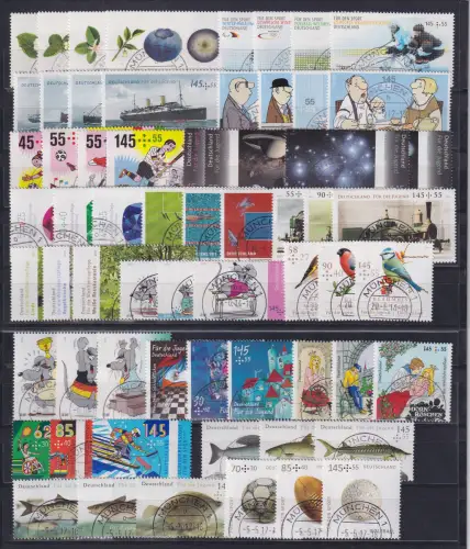 Deutschland 2010-2016 Lot 19 komplette Zuschlagssätze, alle ideal O MÜNCHEN 