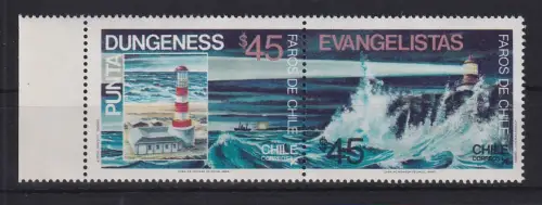 Chile 1986 Leuchttürme Punta Dungeness , Evangelistas Mi.-Nr. 1115-16 **/ MNH 
