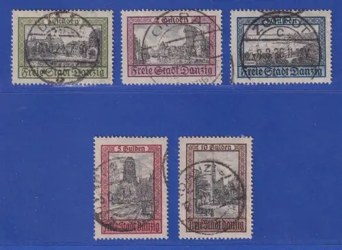 Danzig 1924 Ansichten Mi.-Nr. 207-211 Satz 5 Werte gestempelt