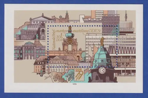 DDR 1979 Briefmarkenausstellung Dresden Mi.-Nr. Block 55 postfrisch ** / MNH