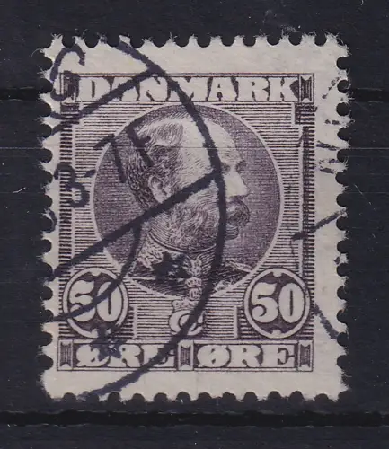 Dänemark 1905 Christian IX. 50 Øre dunkellila Mi.-Nr. 51 I gestempelt