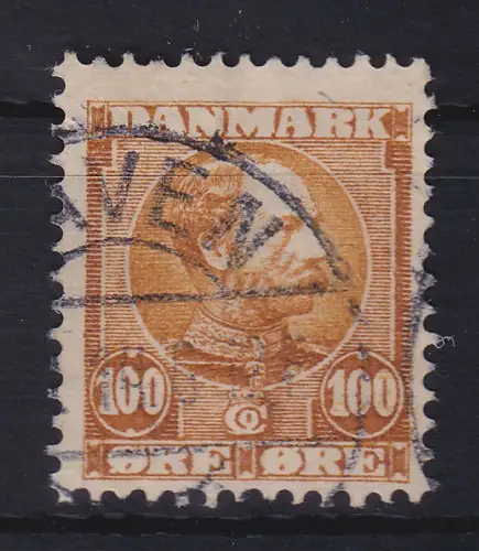 Dänemark 1905 Christian IX. 100 Øre gelbbraun Mi.-Nr. 52 I gestempelt