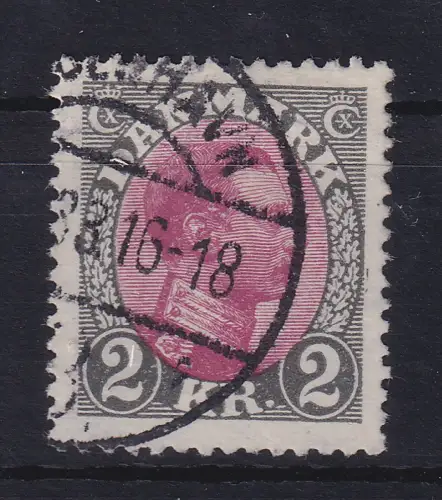 Dänemark 1925 Christian X. 2 Kr grau/lila Mi.-Nr. 150 O KØBENHAVN