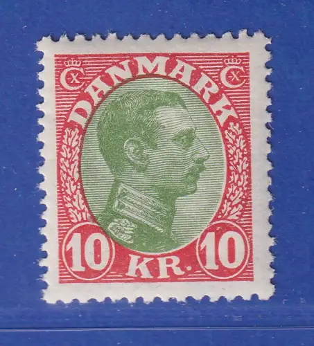 Dänemark 1927 König Christian X. 10 Kr rot/grün  Mi.-Nr. 176 ungebraucht *