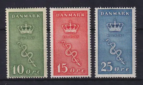 Dänemark 1929 Krebsbekämpfung  Mi.-Nr. 177-179 Satz 3 Werte ungebraucht *