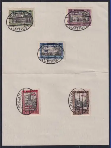 Danzig 1932 Luftfahrtausstellg. Luposta Mi.-Nr. 231-235 a. FDC O DANZIG LUFTPOST