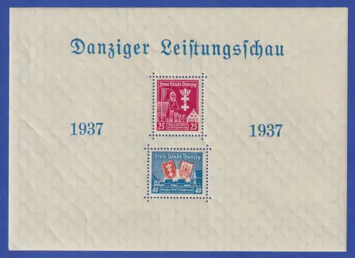 Danzig 1937 Danziger Leistungsschau Mi.-Nr. Block 3 postfrisch **