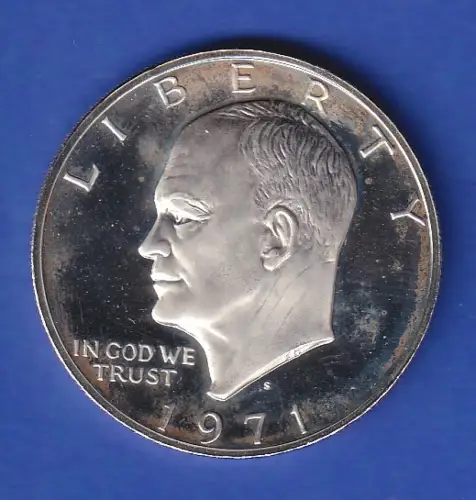 USA Eisenhower 1 Dollar Silbermünze 24,5g/Ag400  1971