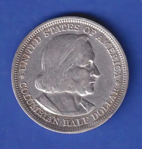 USA Columbian Exposition 1893 Half Dollar Silbermünze 12,5g/Ag900  1925 S