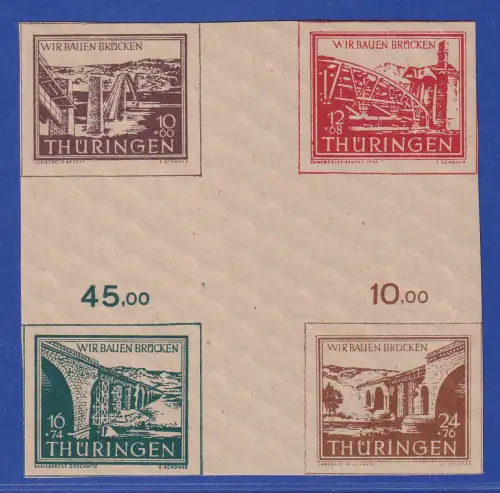 SBZ Thüringen 1946 Brückenbau Herzstück Mi.-Nr. Hz 1ay postfrisch ** 