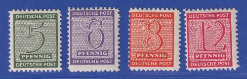 SBZ West-Sachsen 1945 Ziffern Mi.-Nr. 120-123X postfrisch ** gpr. STRÖH BPP