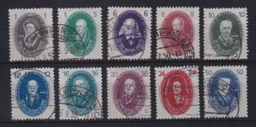 DDR 1950 Akademie der Wissenschaften Mi.-Nr. 261-270 Satz kpl. gestempelt