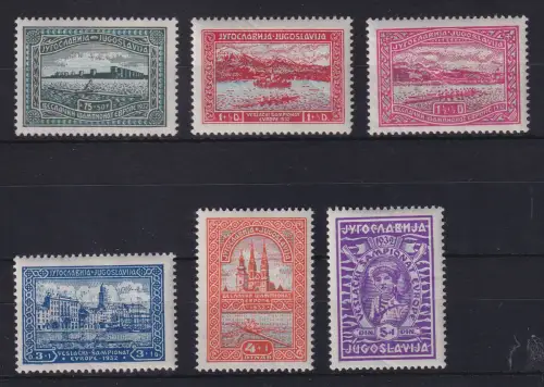 Jugoslawien 1932 Ruder-Europameisterschaft  Mi.-Nr. 243-248 ungebraucht *