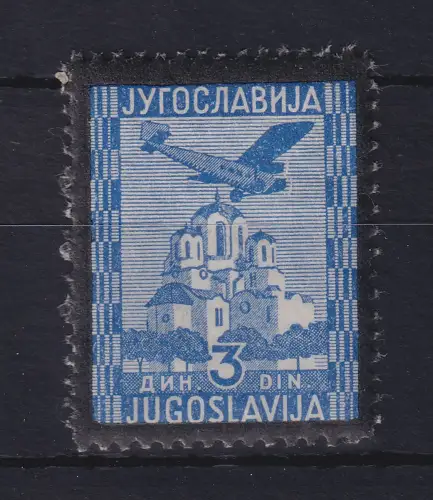 Jugoslawien 1935 Flugpostmarke Tod von König Alexander Mi.-Nr. 299 postfrisch **