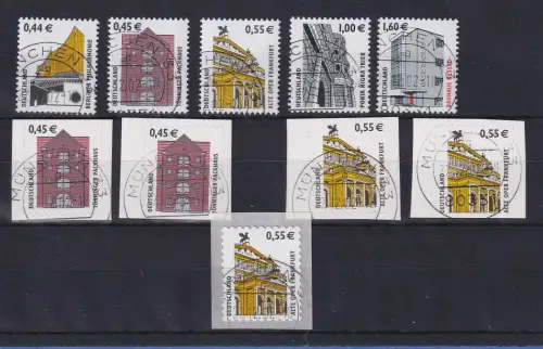 Bund 2002 Sehenswürdigkeiten selbstkleb. Mi.-Nr. 2298-2304 überkpl. O MÜNCHEN