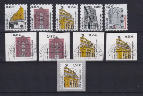 Bund 2002 Sehenswürdigkeiten  Mi.-Nr. 2298-2304 überkpl. O MÜNCHEN