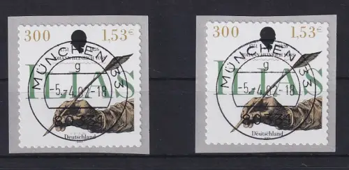 Bund 2002 Johann Heinrich Voss Mi.-Nr. 2251 auf Folie mit Luxus-Voll-O MÜNCHEN