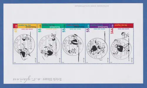 Bund 2003 Erich Ohser Vater&Sohn Mi.-Nr. Block 63 Marken zentrisch O MÜNCHEN