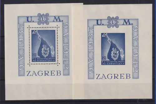 Kroatien 1942 Ustascha-Jugend Mi.-Nr. Blocks 3A/B jew. ungebraucht * Marken **