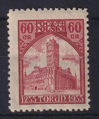 Polen 1933 Briefmarkenausstellung Thorn Mi.-Nr. 281 postfrisch **