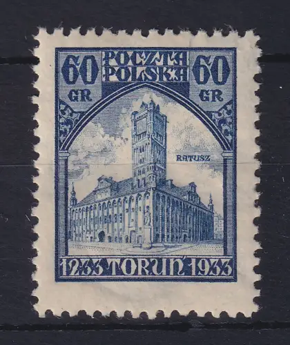 Polen 1933 Rathaus in Thorn Stadtjubiläum Mi.-Nr. 279 postfrisch **