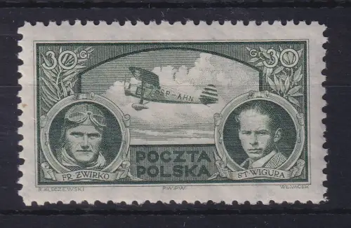 Polen 1933 Europa-Rundflug Mi.-Nr. 280 postfrisch **