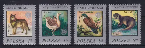 Polen 1977 Seltene Tiere Mi-Nr. 2504-2507 postfrisch **