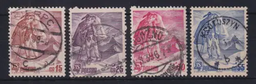 Polen 1939 Ski-Weltcup Zakopane Mi.-Nr. 351-354 gestempelt