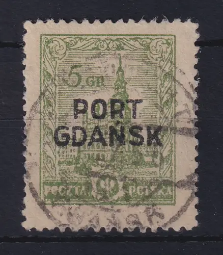Polen Danzig Port Gdansk 1926 dünner Aufdruck  Mi.-Nr. 12 gestempelt