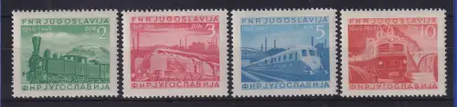 Jugoslawien 1949 Eisenbahnjubiläum Mi.-Nr. 583-586 postfrisch **