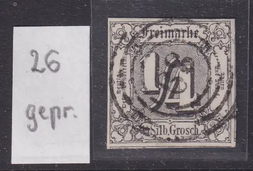 Altdeutschland Thurn und Taxis Mi.-Nr. 26 mit Vierring-O 68 Sontra, gpr. 