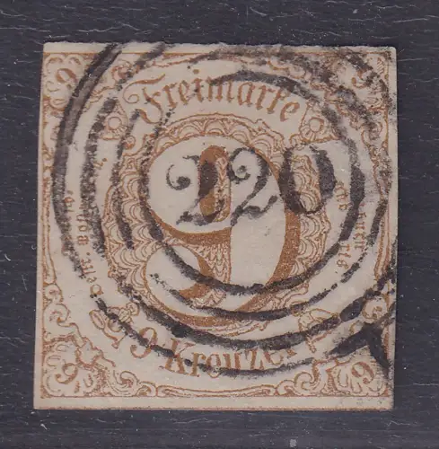 Altdeutschland Thurn und Taxis Mi.-Nr. 34 mit Vierring-O 220 Frankfurt / Main