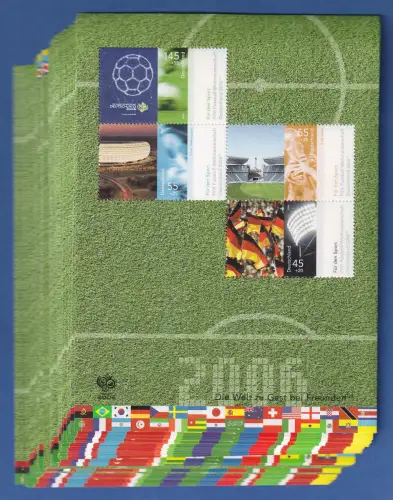 Frankaturware Deutschland orig. postfrisch, Fußball-WM-Block 2006, 50 Stück !