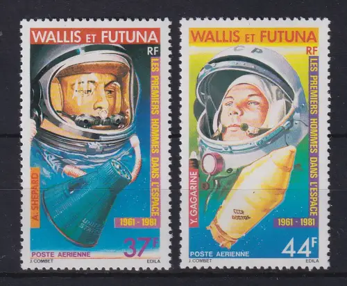 Wallis et Futuna 1981 Raumfahrt Shepard / Gagarin Mi.-Nr. 386-87 postfrisch **