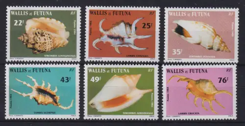 Wallis et Futuna 1984 Muscheln und Schnecken Mi.-Nr. 460-65 postfrisch **