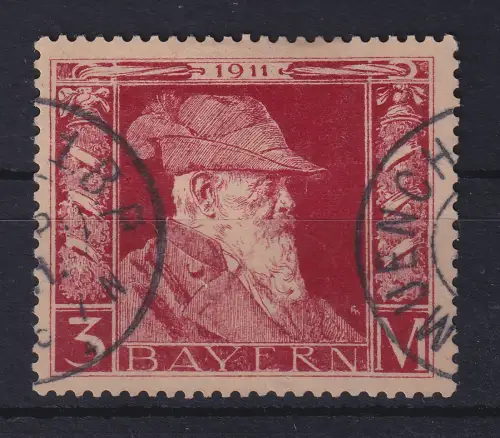 Bayern 1911 Prinzregent Luitpold 3 Mark Mi.-Nr. 88 I gestempelt