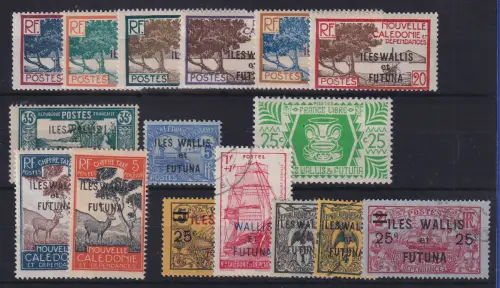 Wallis et Futuna Lot 16 Werte postfrisch ** / ungebraucht * / gestempelt