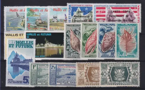 Wallis et Futuna Lot 16 Werte postfrisch ** 