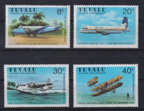 Tuvalu 1980 Flugzeuge Mi.-Nr. 129-132 postfrisch **