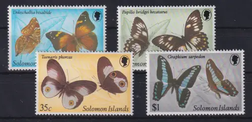 Salomonen 1982 Schmetterlinge Mi.-Nr. 455-458 postfrisch **