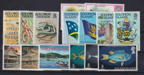 Salomonen Lot 15 Werte postfrisch **