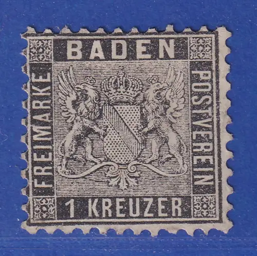 Baden 1862 Wappen 1 Kreuzer Mi.-Nr. 13 (*)