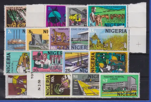 Nigeria 1973 Landesmotive Mi.-Nr. 273-289 postfrisch **