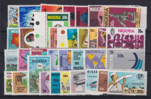 Nigeria 1976-78 Lot 35 verschiedene Sondermarken postfrisch **