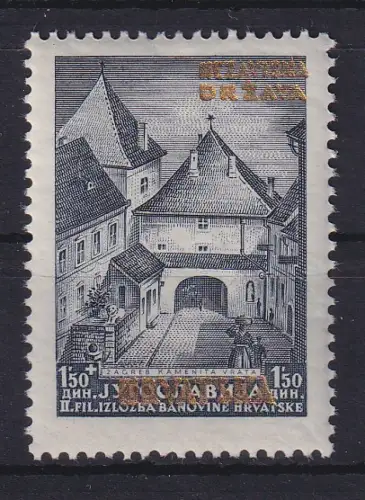 Kroatien / Hrvatska 1941 Zagreb Mi.-Nr. 39A **