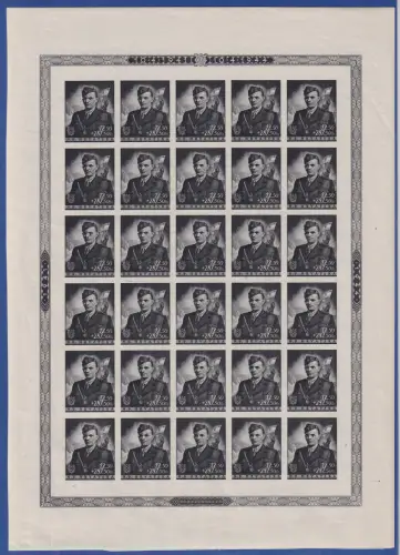 Kroatien / Hrvatska 1944 Jure Francetic Mi.-Nr. 161 UNGEZÄHNT im kpl. Bogen **