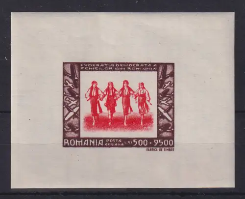 Rumänien 1946 Post- und Eisenbahnwesen Mi.-Nr. Block 35 postfrisch **