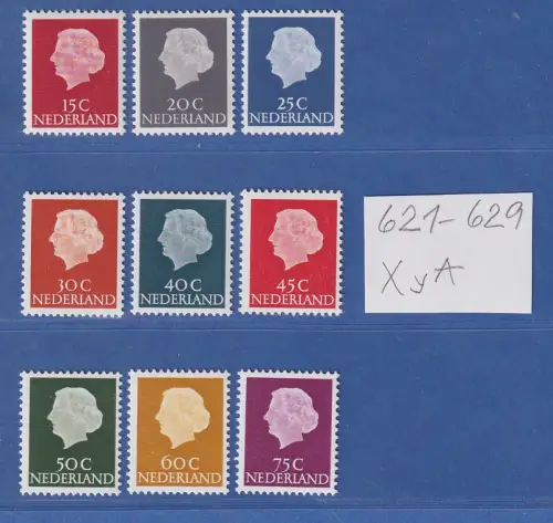 Niederlande 1953 Freimarken Juliana ph. Mi.-Nr. 621-629 y Satz kpl.  ** / MNH