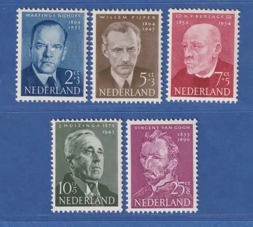 Niederlande 1954 Sommermarken Persönlichkeiten Mi.-Nr. 636-640 Satz kpl ** / MNH