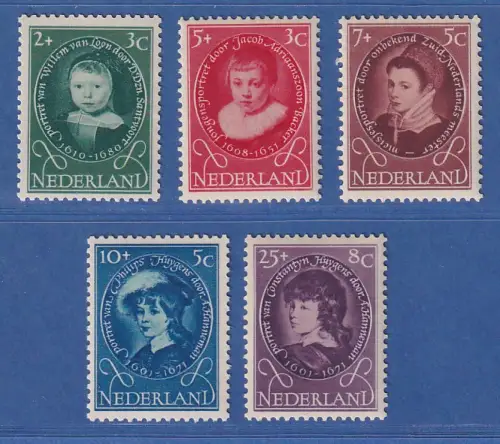 Niederlande 1955 Voor het Kind Kinderportraits Mi.-Nr. 667-671 Satz kpl ** / MNH